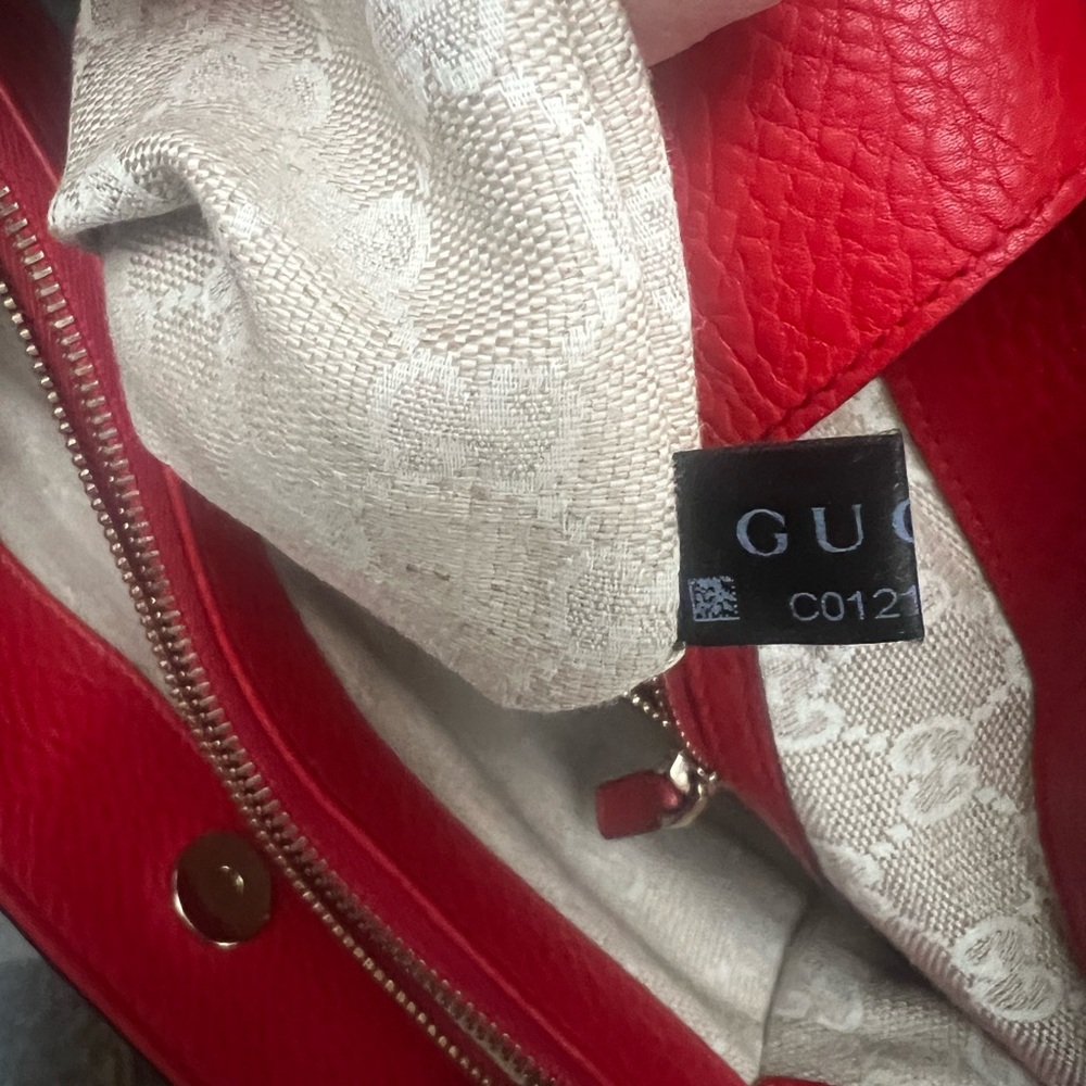 Gucci Diana Bamboo Top Handle Red Shoulder Tote Bag with Dustbag - Picture 9 of 13